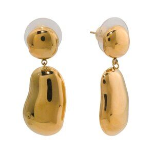 DANNIJO Gold Benny Gold Metal Sculptural Drop Earrings